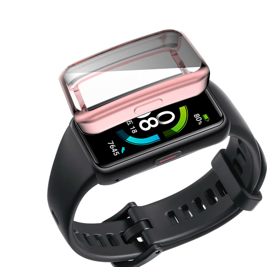 Huawei Band 6 Zore Watch Gard 09 Koruyucu Silikon Gold