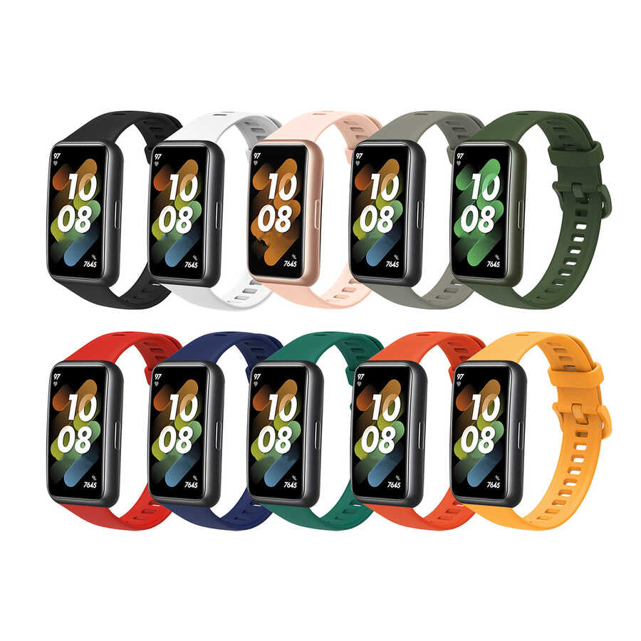 Huawei Band 7 KRD-71 Silikon Kordon Yeşil