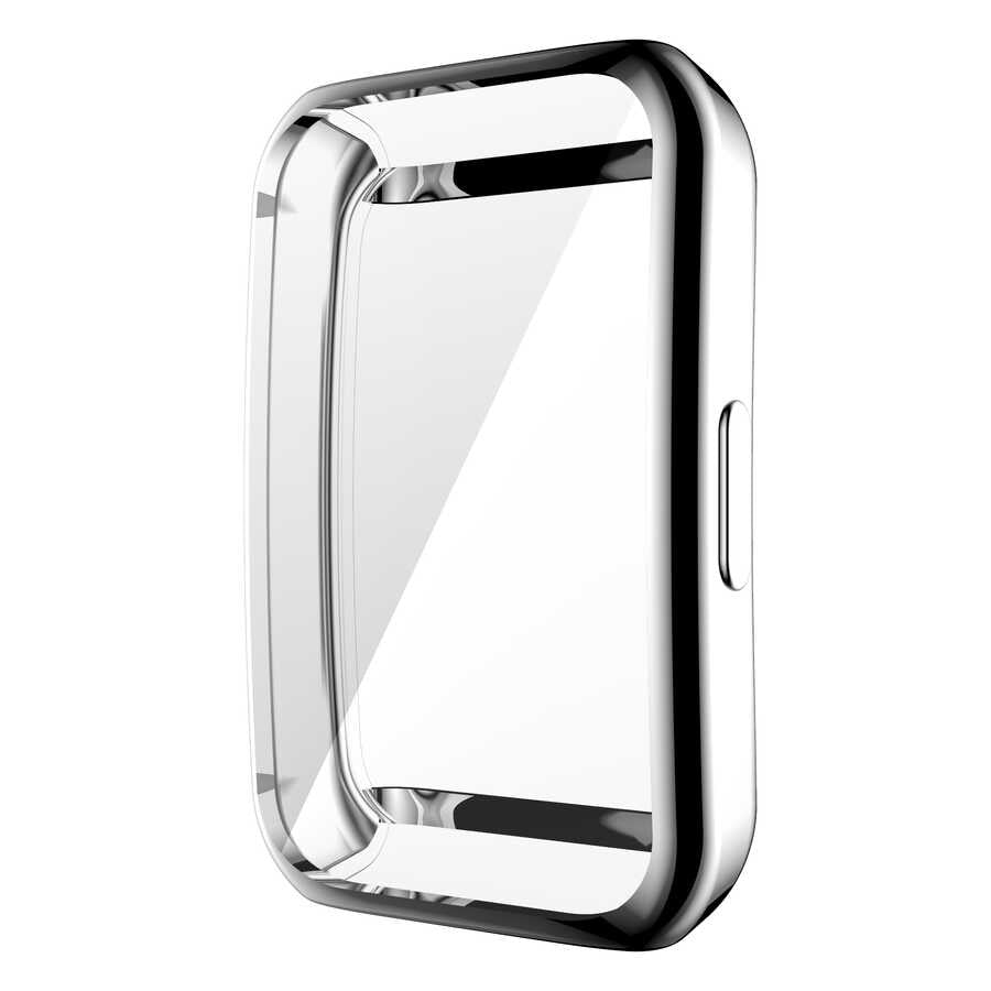 Huawei Band 7 Zore Watch Gard 09 Koruyucu Silikon Gri