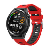 Huawei GT2 42mm KRD-55 Silikon Kordon Kırmızı-Siyah