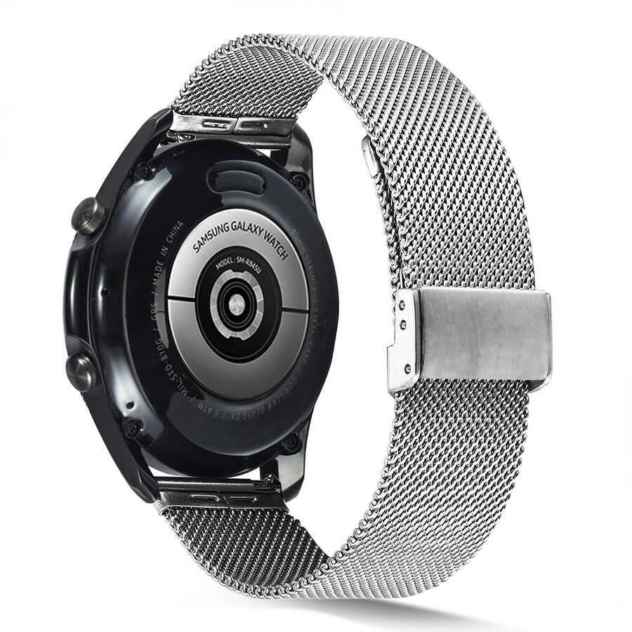 Huawei GT2 46mm KRD-45 22mm Metal Kordon Gümüş