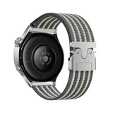 Huawei GT2 46mm Zore KRD-133 22mm Naylon Kumaş Hasır Örgülü Kordon Gri
