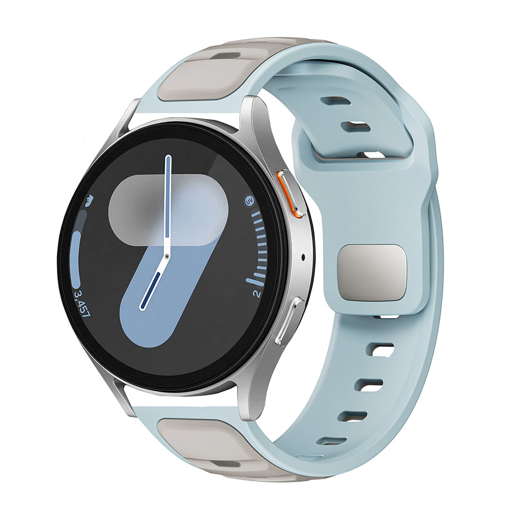 Huawei GT2 46mm Zore KRD-135 22mm Silikon Kordon Strap Kayış Açık Mavi-Gri