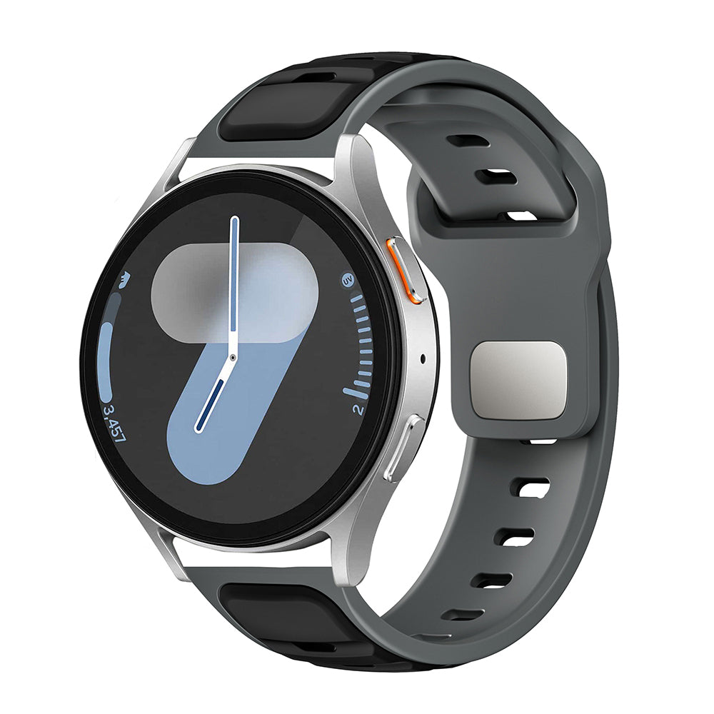 Huawei GT2 46mm Zore KRD-135 22mm Silikon Kordon Strap Kayış Gri-Siyah