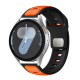 Huawei GT2 46mm Zore KRD-135 22mm Silikon Kordon Strap Kayış Siyah-Turuncu