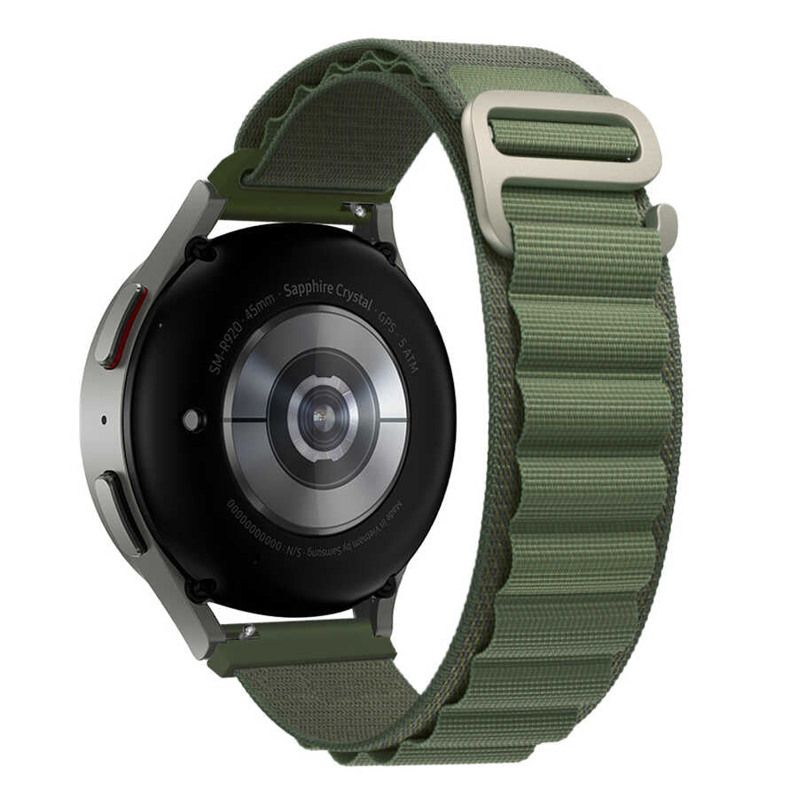 Huawei GT2 46mm Zore KRD-74 22mm Hasır Kordon Siyah