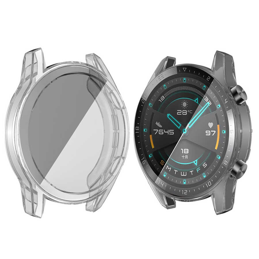 Huawei GT2 46mm Zore Watch Gard 02 Ekran Koruyucu Gümüş