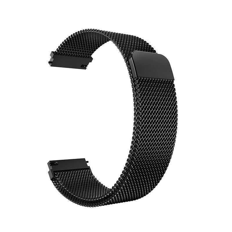 Huawei GT4 41mm Zore KRD-01 18mm Metal Hasır Kordon Siyah
