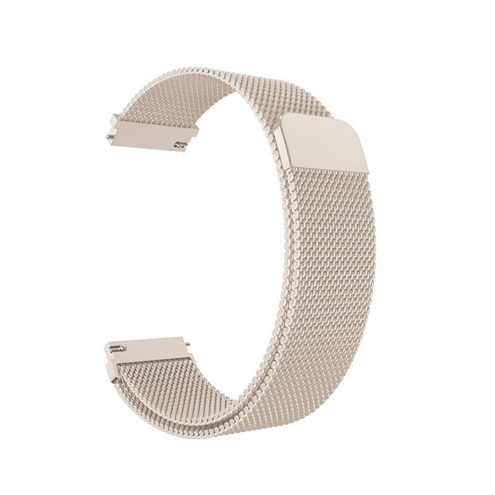 Huawei GT4 41mm Zore KRD-01 18mm Metal Hasır Kordon Siyah