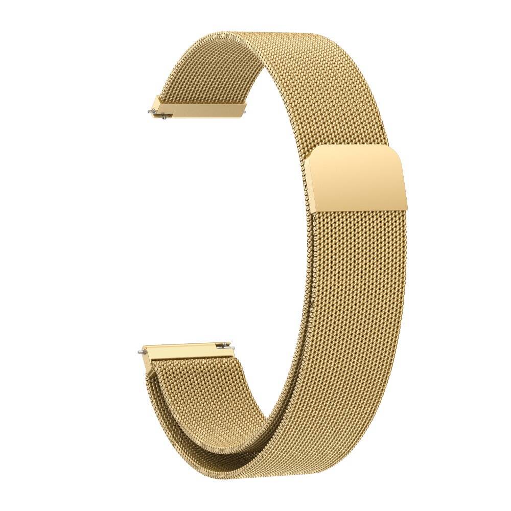 Huawei GT4 41mm Zore KRD-01 18mm Metal Hasır Kordon Gold