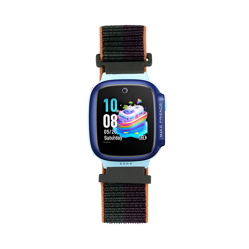 Huawei GT4 41mm Zore KRD-03 18mm Çocuklara Özel Hasır Kordon Koyu Yeşil-Mor