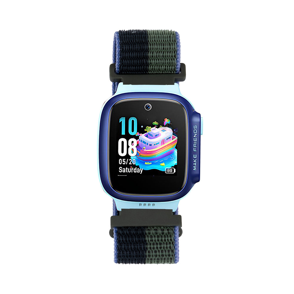 Huawei GT4 41mm Zore KRD-03 18mm Çocuklara Özel Hasır Kordon Siyah-Yeşil