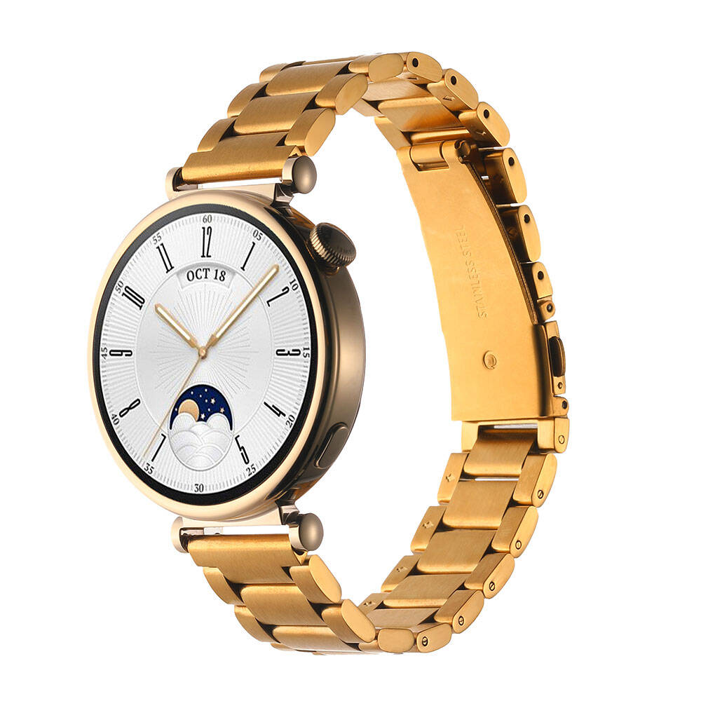 Huawei GT4 41mm Zore KRD-04 18mm Metal Kordon Gümüş