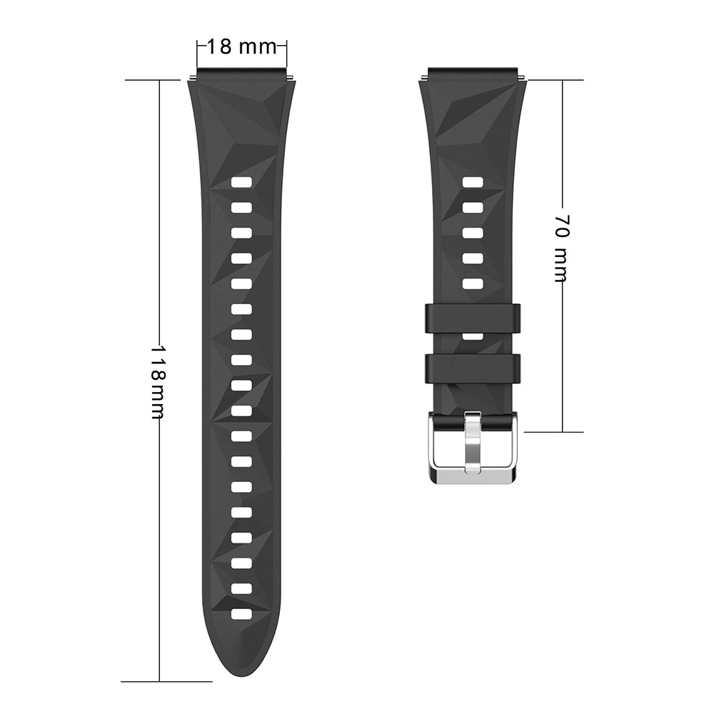 Huawei GT4 41mm Zore KRD-129 18mm Silikon Kordon Strap Kayış Starlight