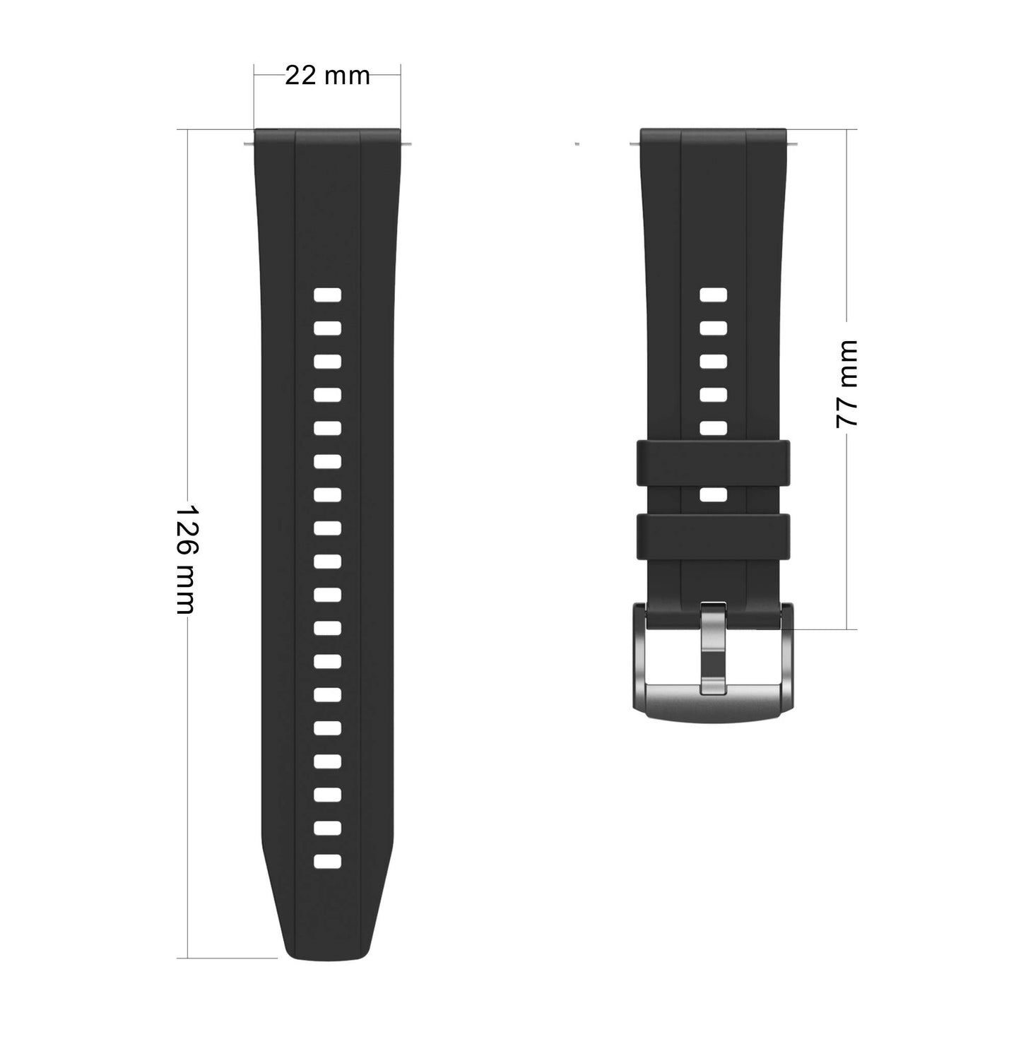 Huawei GT4 41mm Zore KRD-95 22mm Silikon Kordon Lacivert