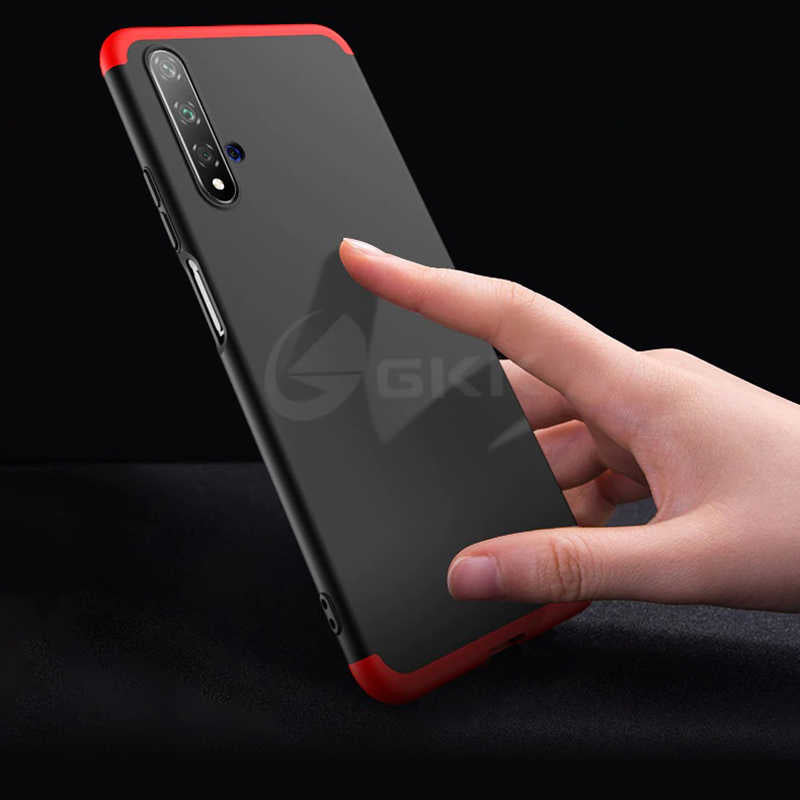 Huawei Honor 20 Kılıf Zore Ays Kapak Siyah-Kırmızı