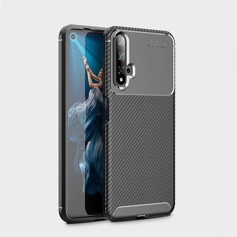 Huawei Honor 20 Kılıf Zore Negro Silikon Kapak Kahverengi