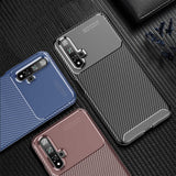 Huawei Honor 20 Kılıf Zore Negro Silikon Kapak Kahverengi
