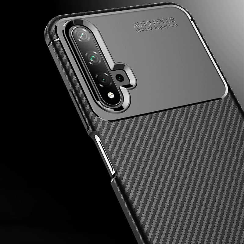 Huawei Honor 20 Kılıf Zore Negro Silikon Kapak Kahverengi