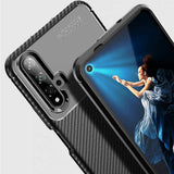 Huawei Honor 20 Kılıf Zore Negro Silikon Kapak Kahverengi