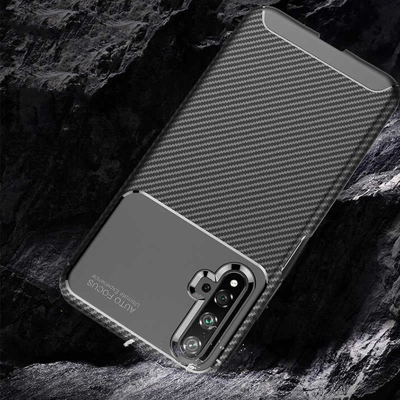 Huawei Honor 20 Kılıf Zore Negro Silikon Kapak Kahverengi