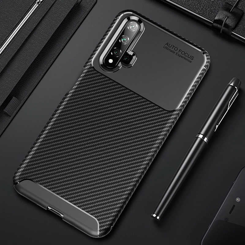 Huawei Honor 20 Kılıf Zore Negro Silikon Kapak Siyah