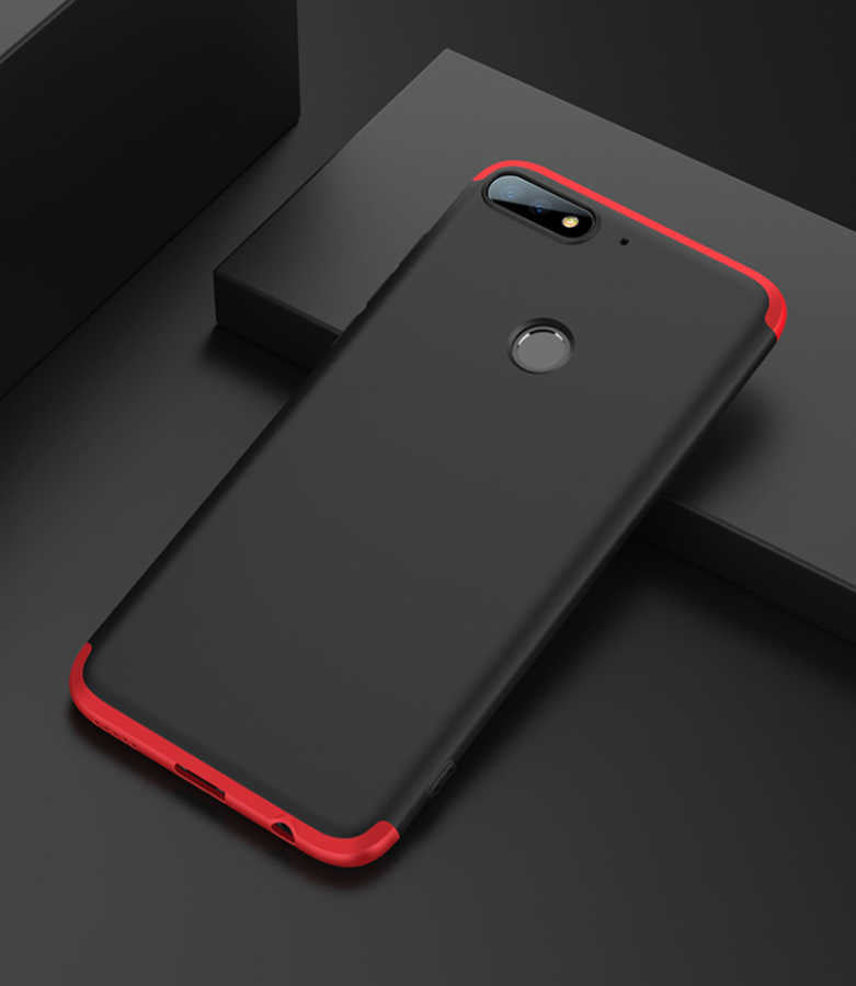 Huawei Y7 2018 Kılıf Zore Ays Kapak Kırmızı