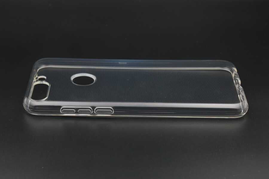 Huawei Honor 7C Kılıf Zore Süper Silikon Kapak Renksiz