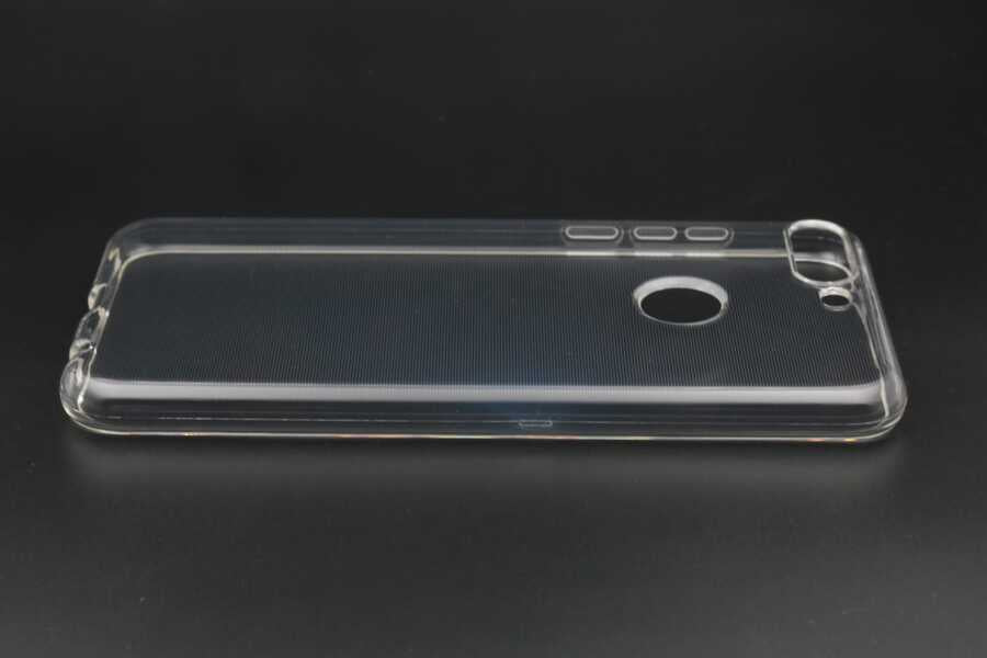 Huawei Honor 7C Kılıf Zore Süper Silikon Kapak Renksiz