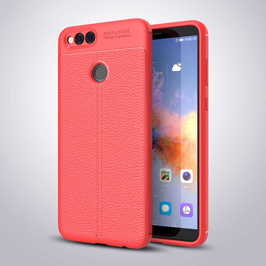 Huawei Honor 7X Kılıf Zore Niss Silikon Kapak Siyah