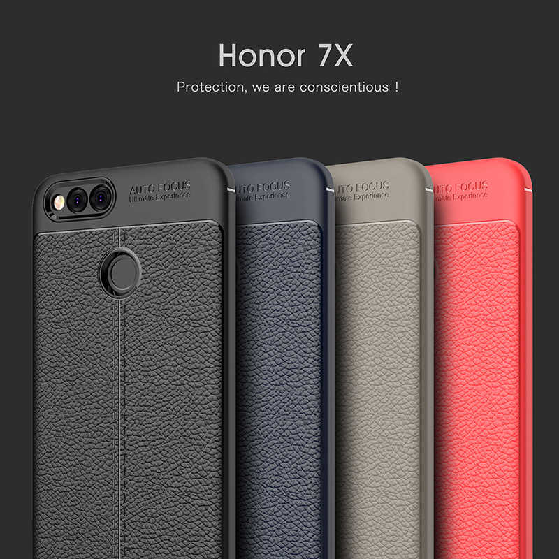Huawei Honor 7X Kılıf Zore Niss Silikon Kapak Siyah