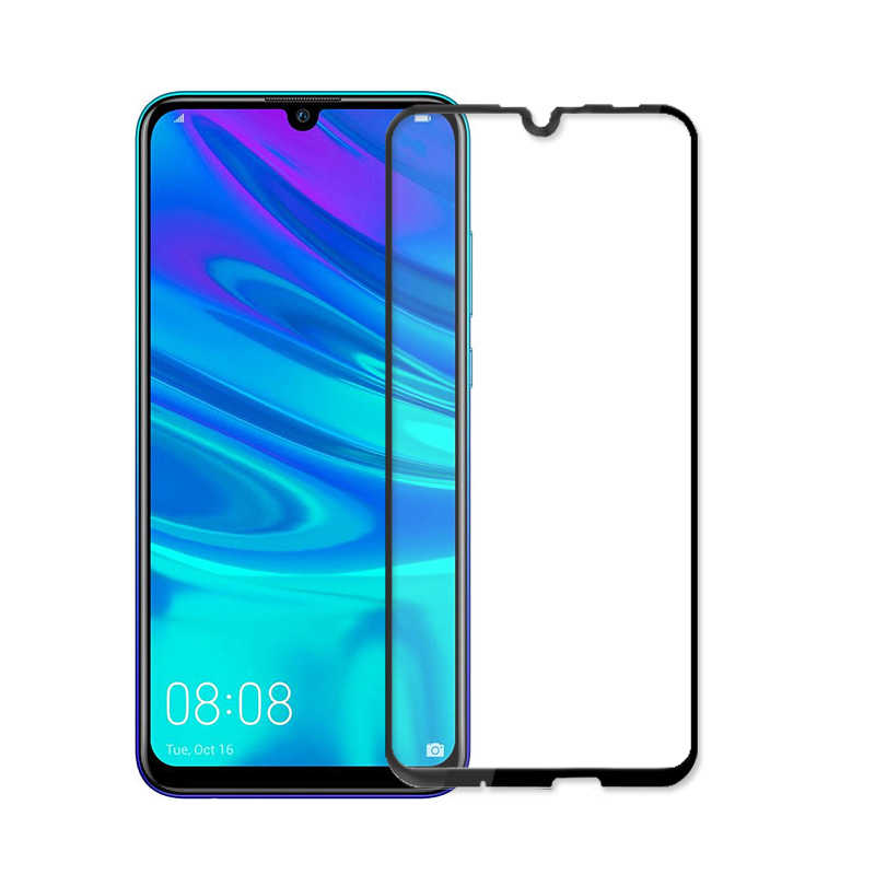 Huawei Honor 8A Zore Kenarları Kırılmaya Dayanıklı Cam Ekran Koruyucu Siyah