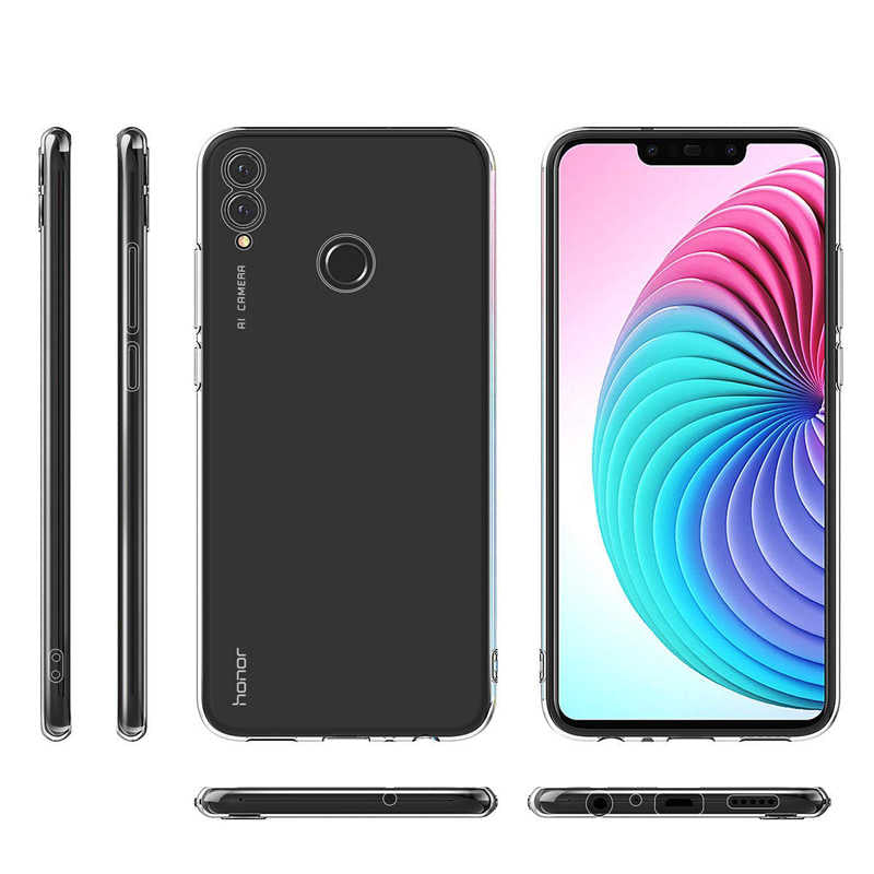 Huawei Honor 8C Kılıf Zore Süper Silikon Kapak Renksiz