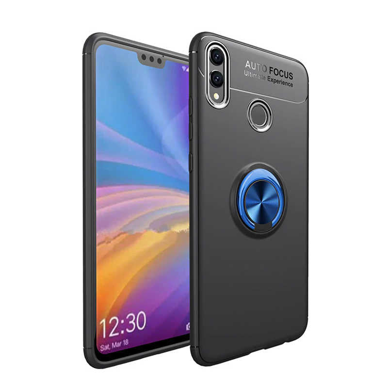 Huawei Honor 8C Kılıf Zore Ravel Silikon Kapak Siyah
