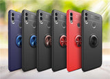 Huawei Honor 8C Kılıf Zore Ravel Silikon Kapak Siyah-Mavi