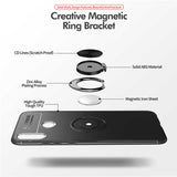 Huawei Honor 8C Kılıf Zore Ravel Silikon Kapak Siyah-Mavi