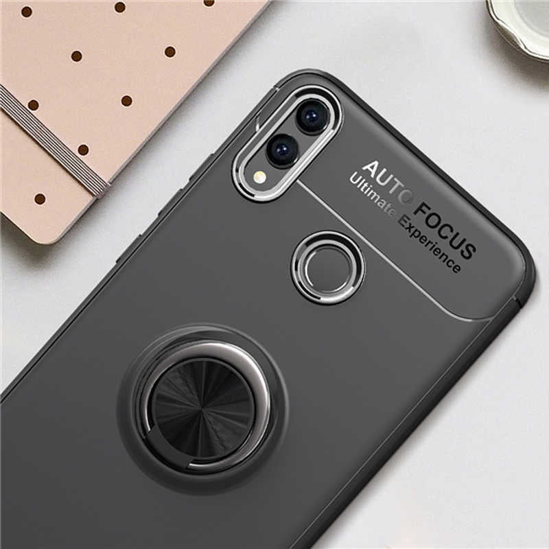 Huawei Honor 8C Kılıf Zore Ravel Silikon Kapak Siyah-Rose Gold