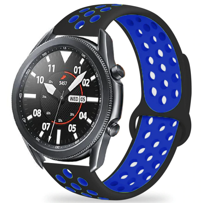 Huawei Honor Magic 2 46 mm KRD-02 Silikon Kordon Siyah-Mavi