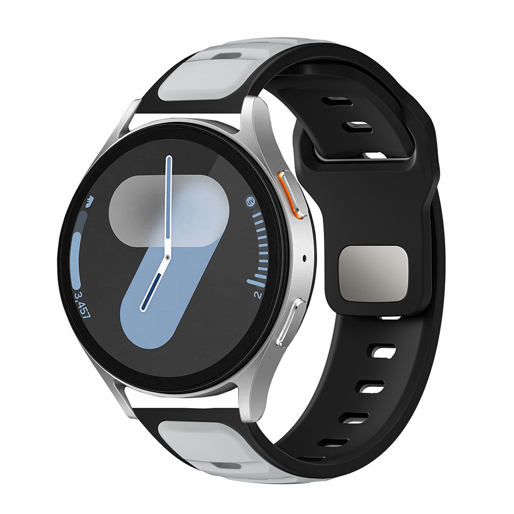 Huawei Honor Magic 2 46mm Zore KRD-135 22mm Silikon Kordon Strap Kayış Açık Yeşil-Gri
