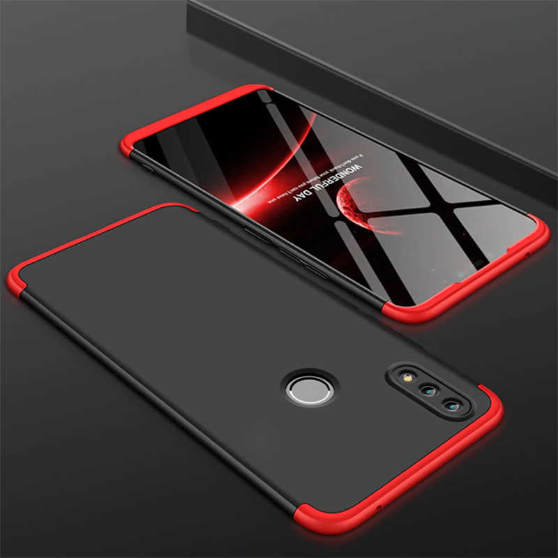 Huawei Honor Play Kılıf Zore Ays Kapak Siyah-Kırmızı
