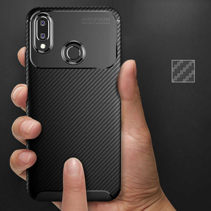 Huawei Honor Play Kılıf Zore Negro Silikon Kapak Siyah