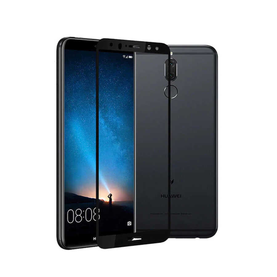 Huawei Mate 10 Lite Davin 5D Cam Ekran Koruyucu Beyaz