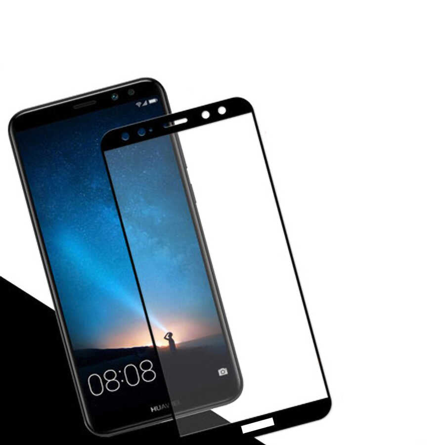 Huawei Mate 10 Lite Davin 5D Cam Ekran Koruyucu Beyaz