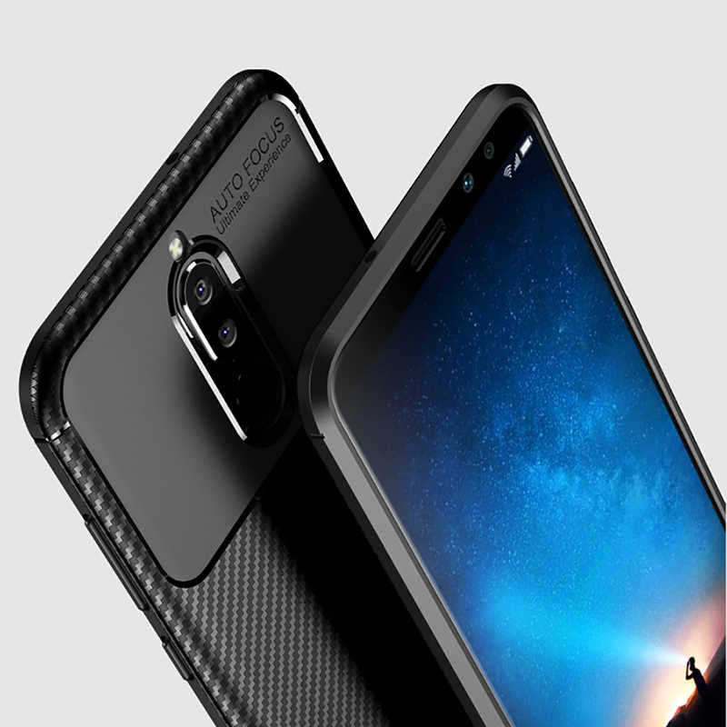 Huawei Mate 10 Lite Kılıf Zore Negro Silikon Kapak Lacivert