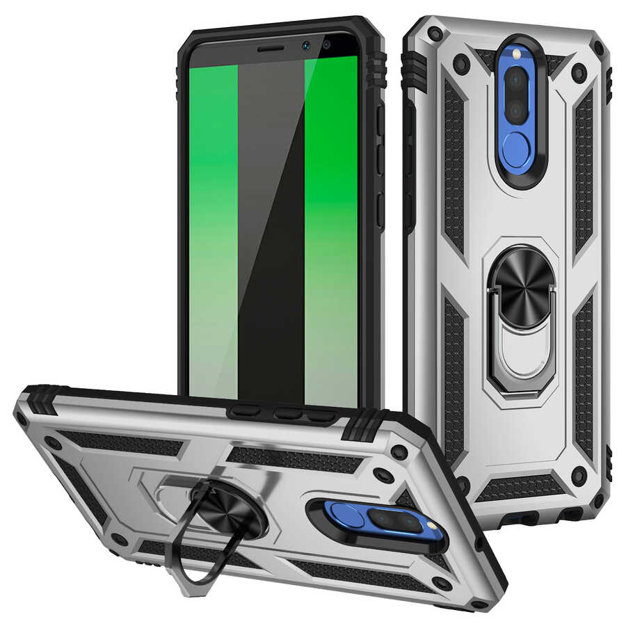 Huawei Mate 10 Lite Kılıf Zore Vega Kapak Gri