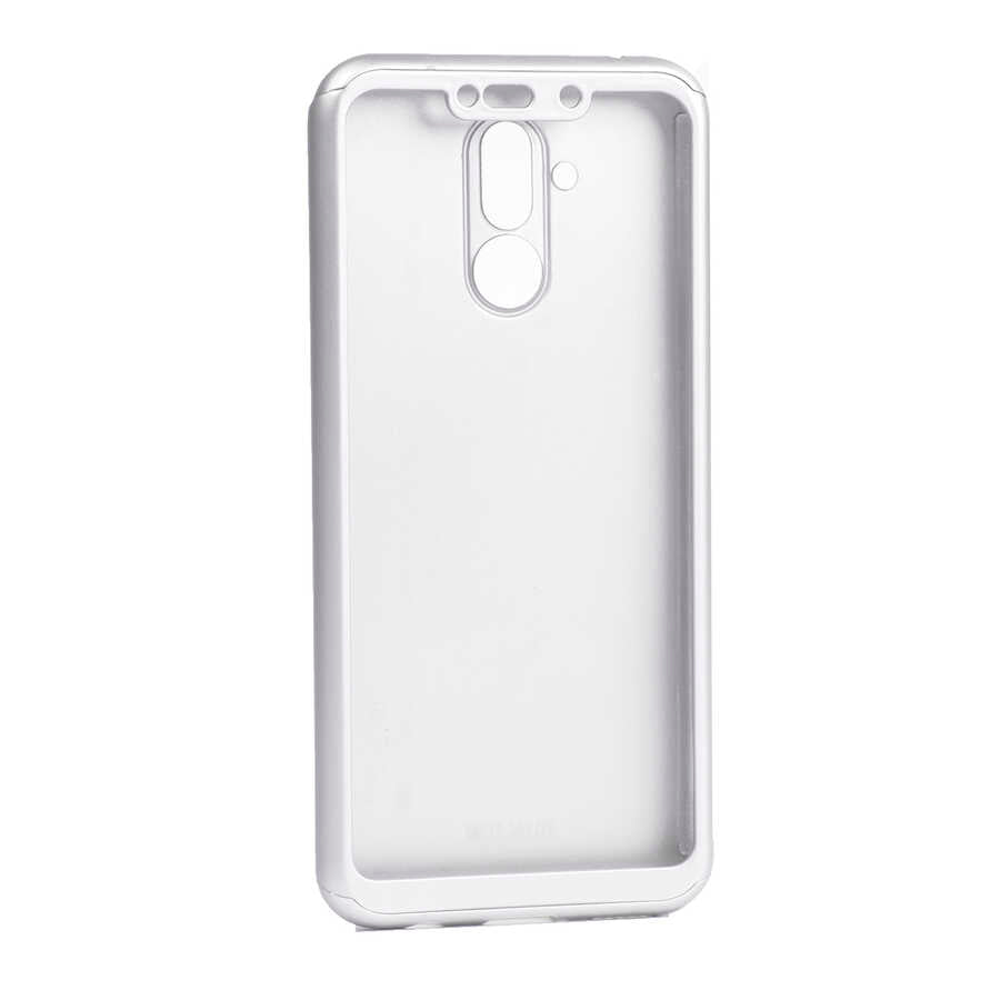 Huawei Mate 20 Lite Kılıf Zore 360 3 Parçalı Rubber Kapak Gri