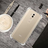 Huawei Mate 20 Lite Kılıf Zore Nitro Anti Shock Silikon Renksiz
