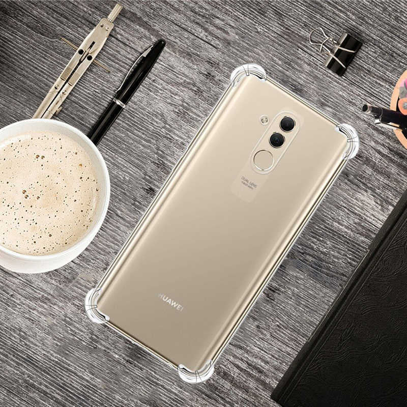 Huawei Mate 20 Lite Kılıf Zore Nitro Anti Shock Silikon Renksiz