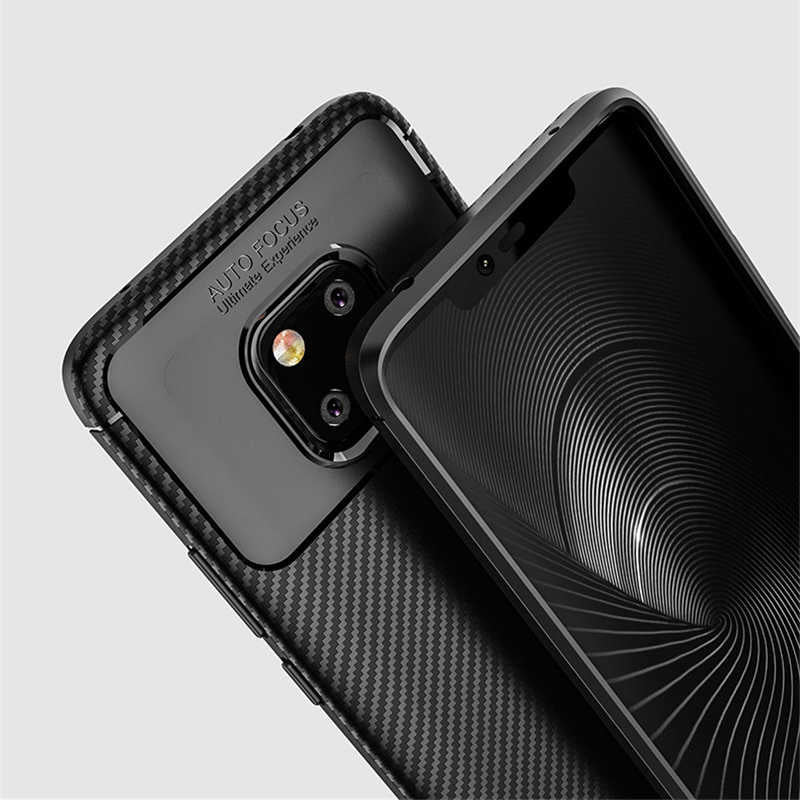 Huawei Mate 20 Pro Kılıf Zore Negro Silikon Kapak Kahverengi