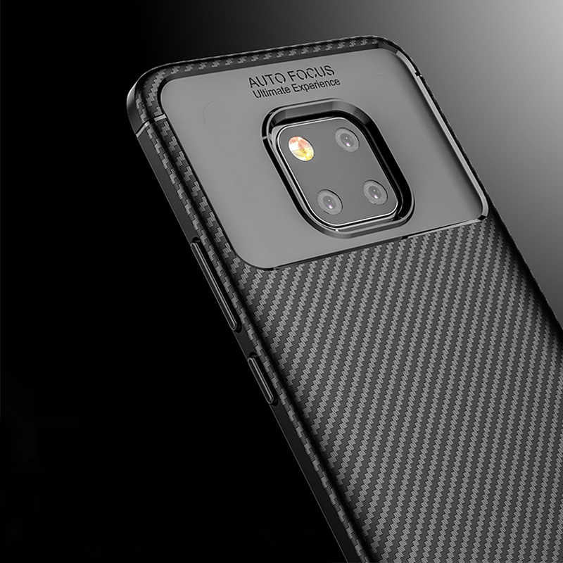 Huawei Mate 20 Pro Kılıf Zore Negro Silikon Kapak Kahverengi